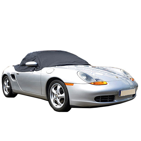 Soft Top Roof Protector Half Cover for Porsche Boxster 986 - 1997 to 2004  (145) - BLACK