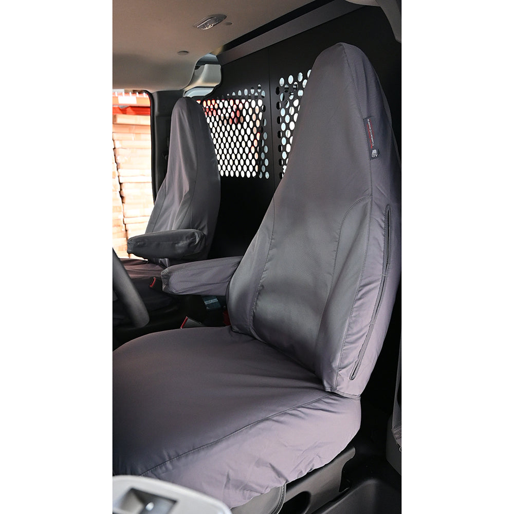 Juego de fundas para asientos delanteros a medida para Chevrolet/Chevy Express (GRIS) - 2010 a 2015 (459G)